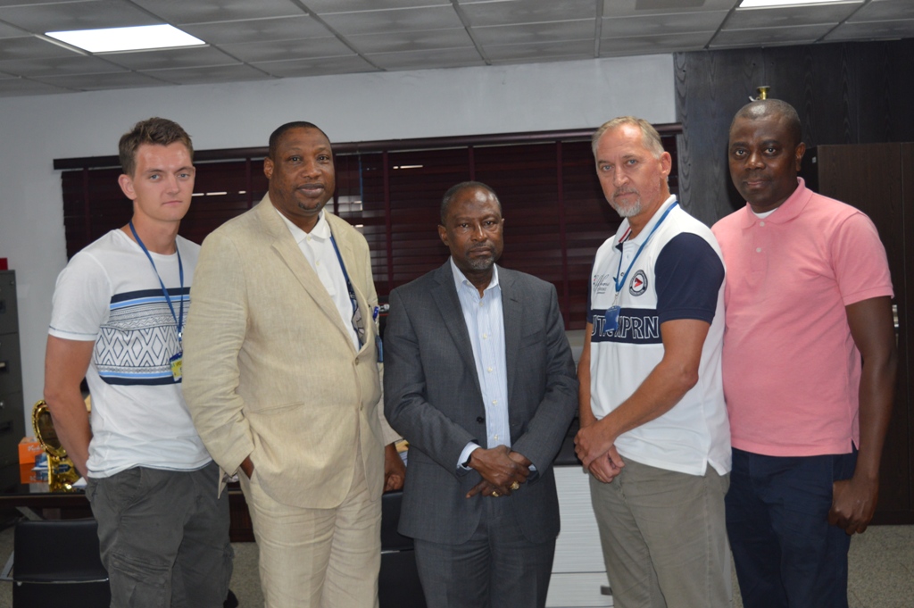 (L-R) System Engineer, Jotron AS, Nads Nilsen, NAMA Director of Safety Electronics and Engineering Services, Engr. Farouk Umar, Managing Director NAMA, Capt. Fola Akinkuotu, Project Manager, Jotron AS Roger Svendsen, and Managing Director, Banna Worldwide Solutions, Salihu Saidu, after the successful Site Acceptance Test of the Stand-Alone VHF radios in Lagos recently.